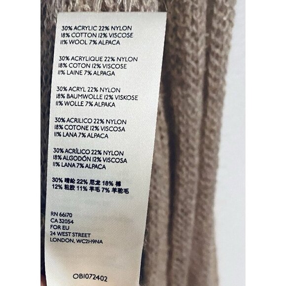 Free People Sweater Womens Small Beige Angel Pointelle Knit Slouchy Lightweight - Picture 6 of 8